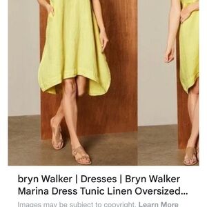 Bryn Walker Oversized Dress/tunic Linen asymmetrical Lagenlook Pleats old money
